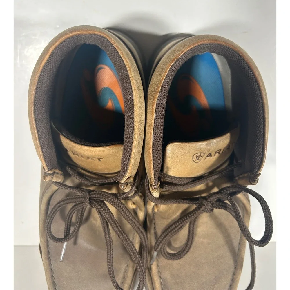 Ariat Spitfire Mens Brown Leather Chukka Moc Toe Boots 10021723 Size 13 D